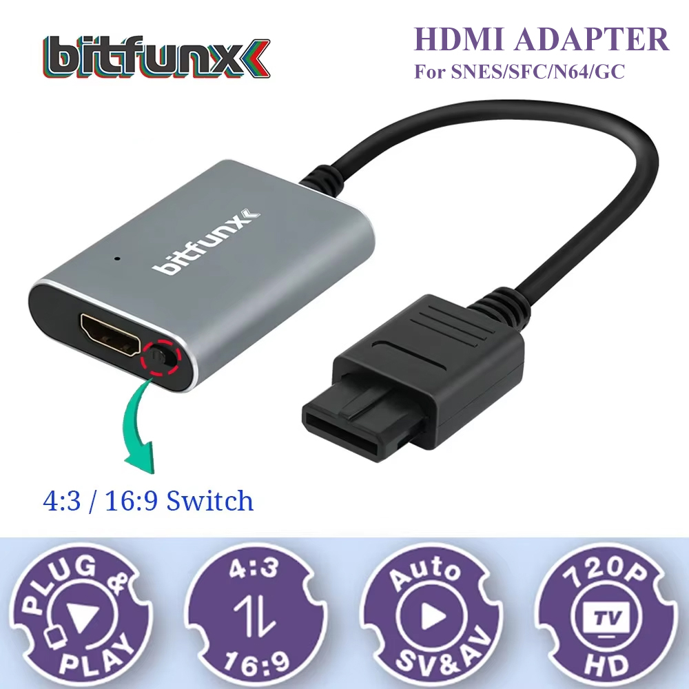 Bitfunx 720P Svideo / AV To HD - Retro Gaming N64 ulasan dan harga