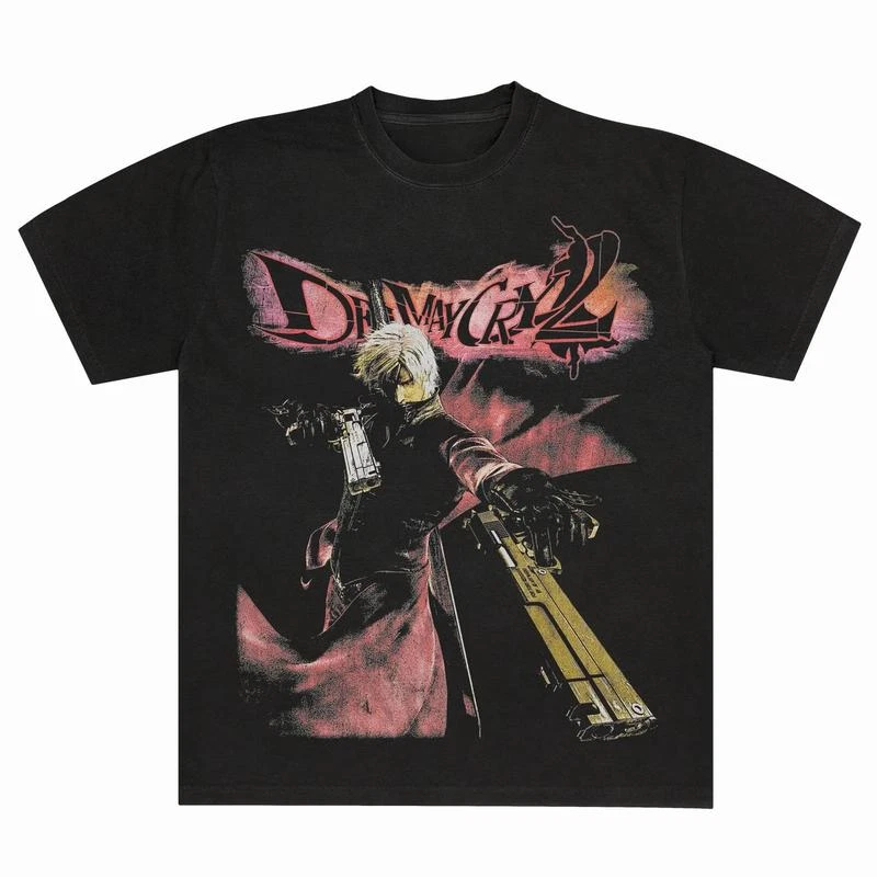 Devil May Cry 2 Dante T-shirt  - Retro Gaming T Shirt ulasan dan harga