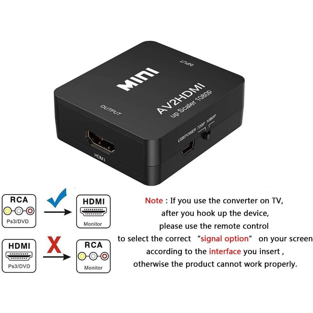 1080P RCA AV To HDMI Converter - Retro Gaming Kiosk ulasan dan harga